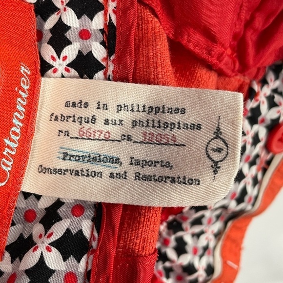 Anthropologie Cartonnier Charlie Crop Flare Pants in Orange Size 4 - Picture 6 of 8